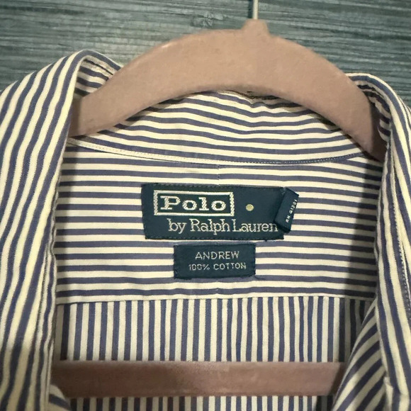 Polo Ralph Lauren Dress Shirt Andrew 100% Cotton Size 16 Sleeve 32/33 - Picture 2 of 5